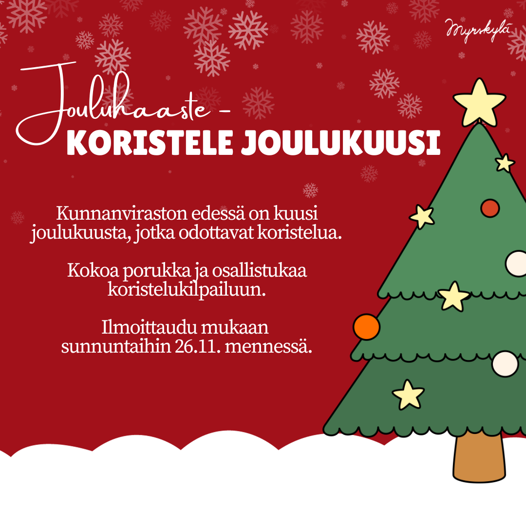 Jouluhaaste – koristele joulukuusi