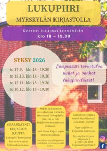 Lukupiiri Myrskylän kirjastolla