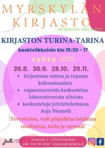 Kirjaston Turina-Tarina Myrskylän kirjastolla kuva