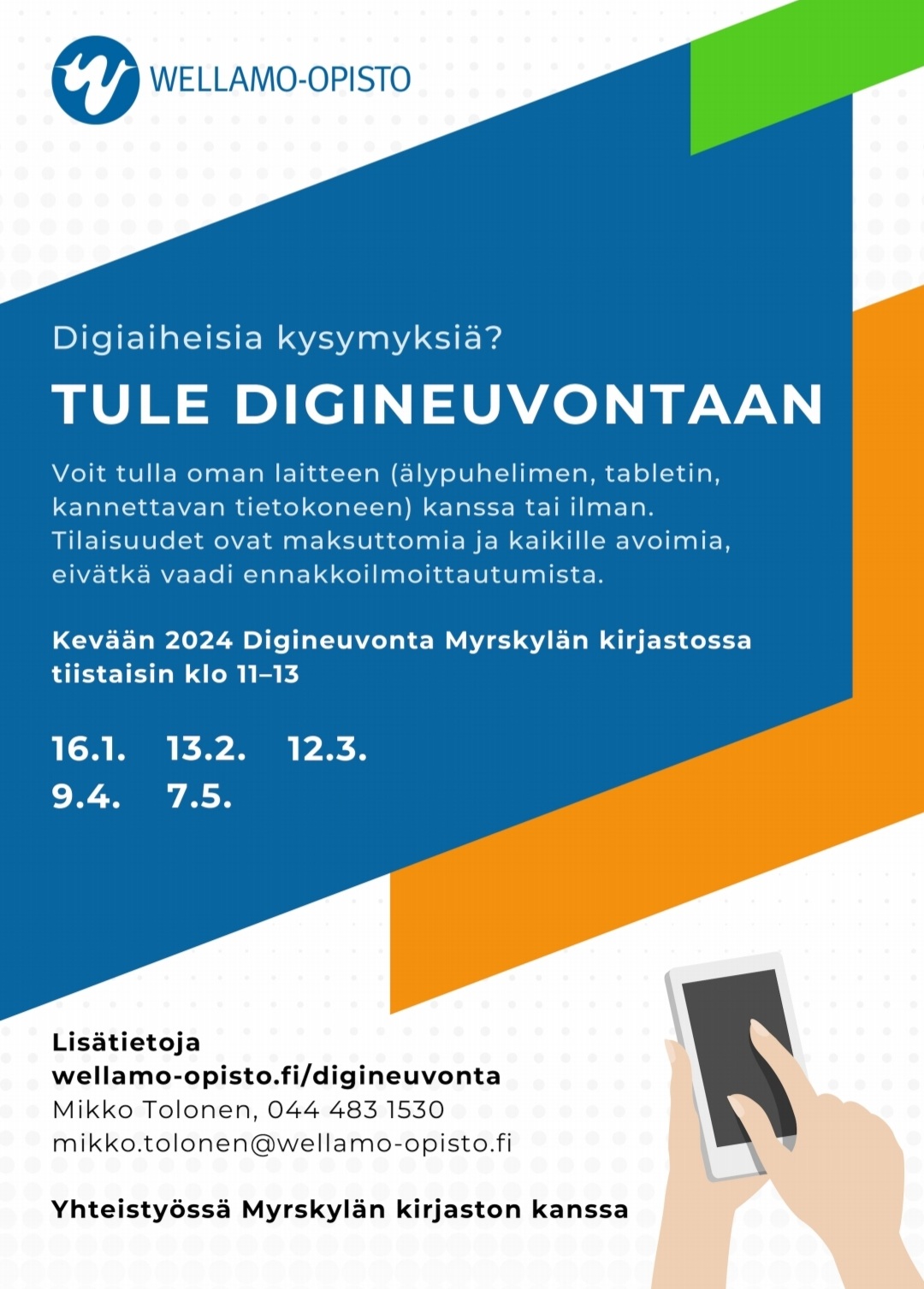 Digineuvonnat kirjastolla jatkuvat keväällä 2024