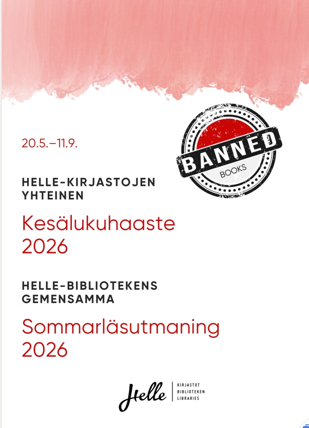 Helle-kirjastojen kesälukuhaaste 2026