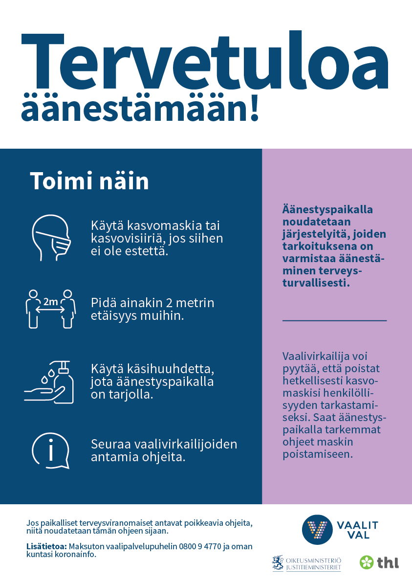 Kuntavaalien ennakkoäänestys 26.5.-8.6.2021