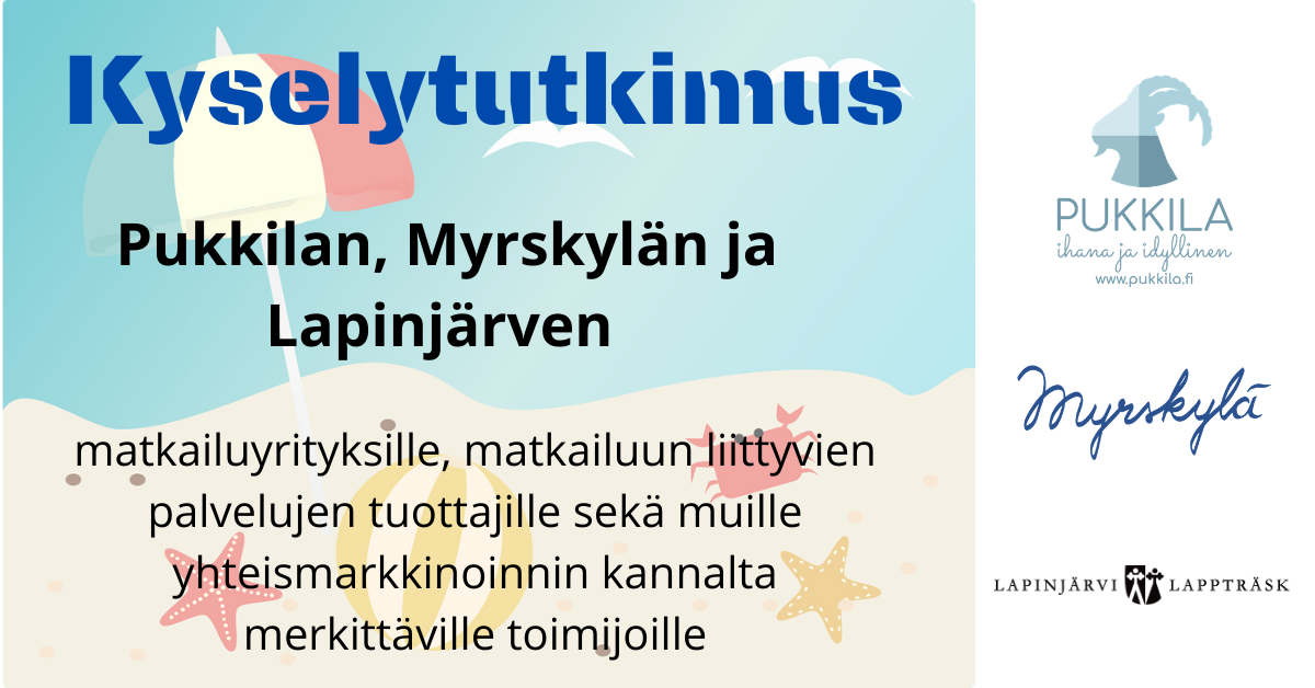 Matkailualan toimija! Vastaa kyselyyn ja vaikuta alueen matkailualan kehittämiseen