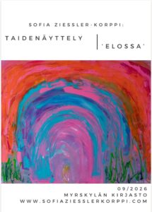 Sofia Ziessler-Korppi / ’elossa’ -maalauksia Kirjaston Galleriaseinällä syyskuun ajan kuva